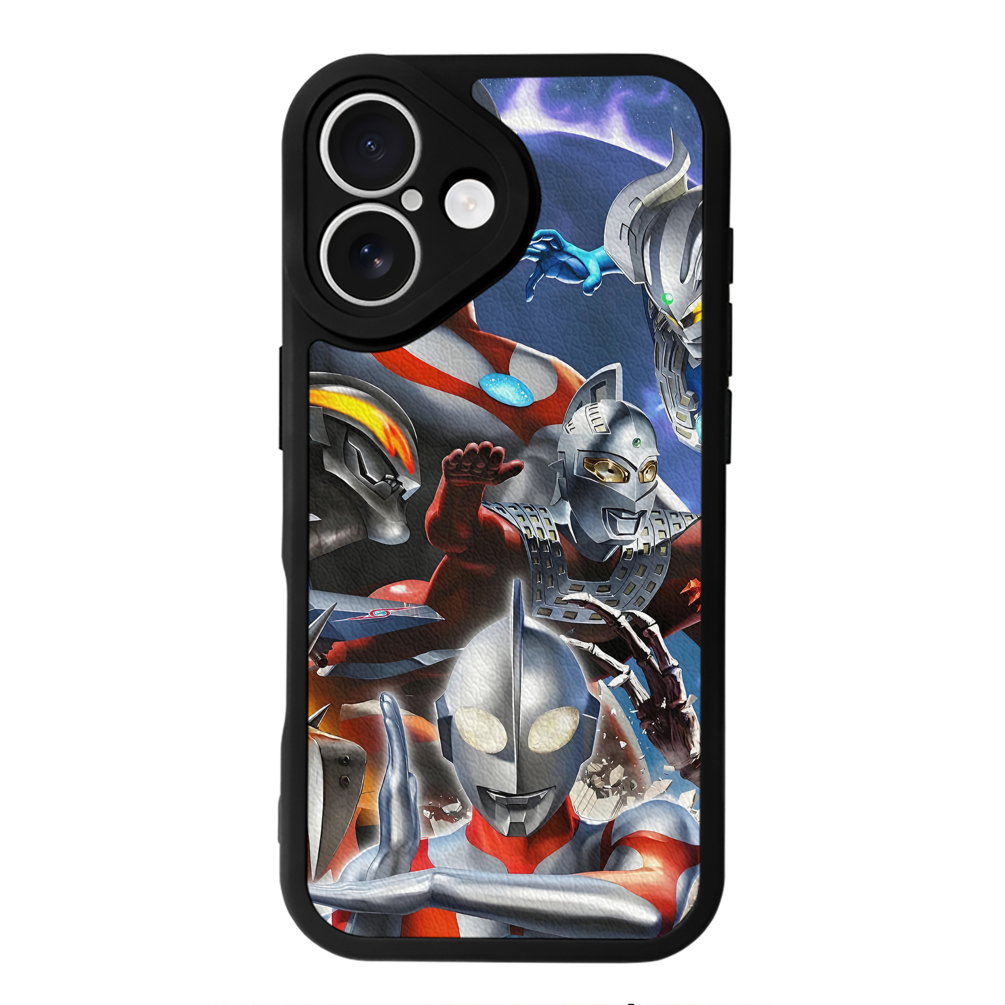 （画像用） ウルトラマン Ultraman 【iPhone 16シリーズ対応】シリコンスマホケース（レザー調） 材質：シリコン